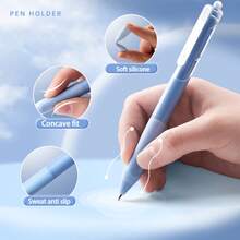 5pcs/Set Retractable Gel Ink Pens, 0.5mm Gradual Color Ink, Quick Drying, Suitable For Students, Office, Business Signing - Colorful Nebula - View 10