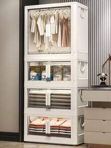 1/2/3/4/5 Layer Foldable Wardrobe Closet, Adults Storage Cabinet, Bedroom Closet, No Assembly Required, Easy Storage Cabinet For Clothes, Kids Wardrobe - Multicolor - View 8