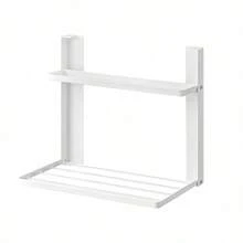 1 pieza Estilo japonés Estante de almacenamiento lateral plegable para lavadora con Adsorción magnética, no requiere instalación - Blanco - Ver 17