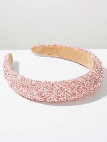 1个时尚水钻装饰海绵发箍，百搭闪亮发饰，适合日常佩戴、派对和各种活动，发箍，发圈，头饰，美妆家居发饰 - 彩色 - 查看 11