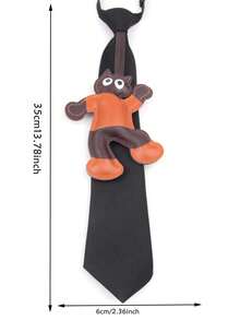1pc Interesting Cat Animal PU Leather Necktie - Multicolor - View 3