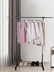1pc Compact And Simple Single-Rod Clothes Drying Rack And Coat Stand For Students, Suitable For Home Use In Bedrooms And Dormitories.