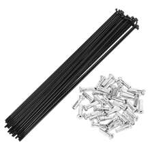 Bicycle Spokes Carbon Steel Bike Spoke With Nipples For Most Bicycle - 黑色 280mm 14G 36件碳鋼 - 查看 1