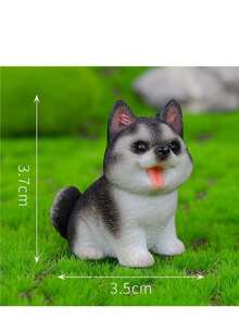 1 件/5 件/10 件随机款式树脂狗雕像可爱宠物微型摆件桌面装饰汽车装饰微景观配件（手工制作，有轻微瑕疵，尺寸如标记）