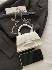 包包女士新款斜挎包高档小众设计包女2025新款时尚百搭单肩包 - 白色 - 查看 7