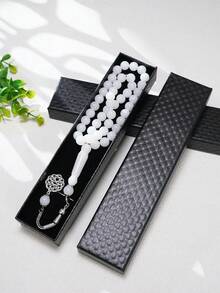1pc Black Gift Box Muslim Rosary Bracelet With 10-12mm Single Beads, 45 Beads, Multipurpose, Bohemian Vintage Elegant Style, Suitable For Daily Prayer, Casual, Vacation, Parties, Weddings, Birthday Gift - Multicolor - View 5