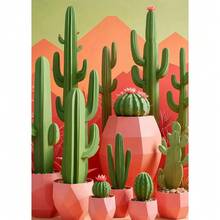 1pc/3PCS Wall Art Posters Plant Vintage Mexican Cactus Poster, Floral, Moon Aesthetic, Canvas, Colorful Artwork, Wall Art Painting, Room Home Decoration Frameless/Framed Canvas Art - Multicolor - View 20