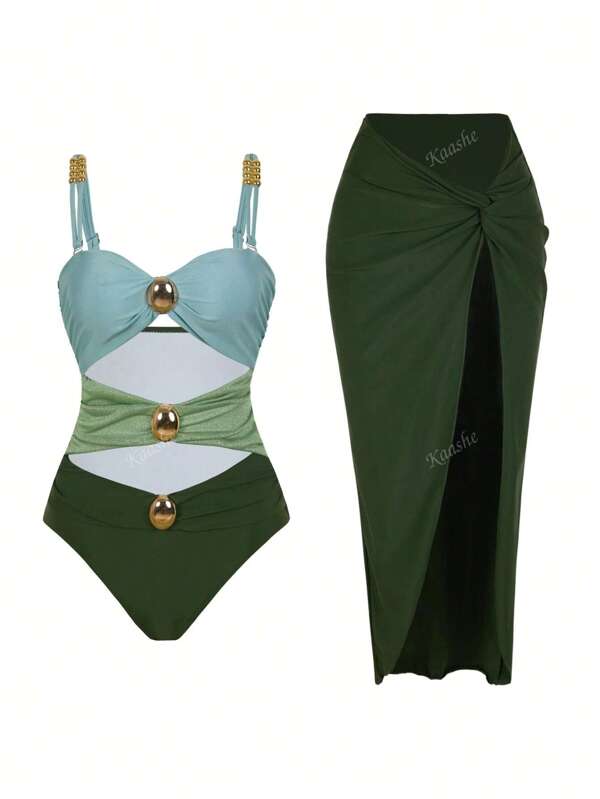 Summer, Beach, Vacation, Festival Style High-End Sexy Slimming One-Piece Swimsuit For Women