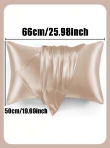 Luxurious Silky Soft Pillowcase - Breathable Skin-Friendly Cool Feel, Solid Color With Envelope Closure - Machine Washable Bedding Washed Silk Pillowcase Single Ice Silk Satin Silk Faux Silk Pillowcase Christmas Gift