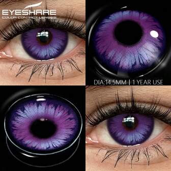 Eyeshare 1 Pair Cosplay Purple Lenses For Eyes Color Contacts Lens Anime Pink Lenses Blue Pupils For Eyes Y2K Lenses For Natural Eyes Halloween Costume Cosplay