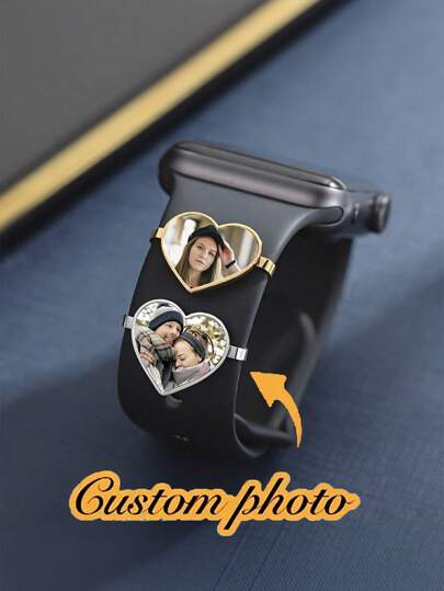 1pc Custom High Definition Photo Decorated Smart Watch Band, Silicone Watch Strap Accessory, Watch Decor, Match Various Style Wristwatches, Add Vibrant Decoration Color To The Strap