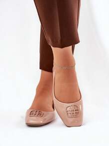 Ballerine eleganti laccate da donna con dettagli decorativi, Vinceza 17377