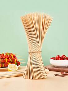 80/160 Pcs Disposable Bamboo Skewers, Perfect For Summer BBQ Season, Roasted Sausage, Chicken Skewers, Grilled Snacks, Camping Accessories, BBQ Sticks, Fruit Skewers, DIY Wooden Picks, Suitable For Outdoor Camping, Home, And Food Stalls