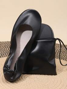 Ultra-Thin Lightweight Ballet Flats, Women's Fashion Casual Soft Comfortable Versatile Indoor Slippers, Foldable And Easy To Carry, Slip-On, Ballet Dance Shoes As Thin As Socks