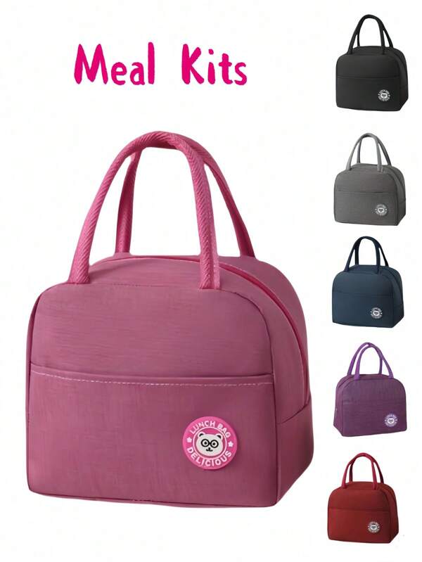 1 pièce Sac à déjeuner isotherme avec motif, sac à déjeuner - imperméable et portable pour l'école et le bureau - permet de conserver des aliments frais et délicieux. Convient pour les femmes, les hommes, les voyages, les cosmétiques, la plage, les vacances, les étudiants, les collèges