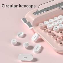 NACODEX NACODEX-AF84 Dünne Folientastatur, 84 Tasten, kabellos Bluetooth Dual-Modus, Hot-Swappable, geeignet für Frauen, Büro, Computer