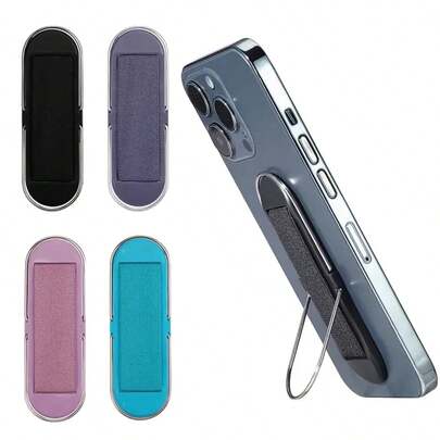 מחזיק רצועת יד נגד החלקה לטלפון סלולרי אחד לתמיכה אופקית ואנכית, אחיזה ביד אחת לגישה מהירה ובטוחה, מתקן דביק לשולחן העבודה, תושבת רכב רב תכליתית, התאמה אוניברסלית לגברים ולנשים, אידיאלי לנסיעות, נהיגה, נסיעות, ריצה, חדר כושר, משרד ביתי, סטרימינג, R Rounding, הפעלה ביד, עיצוב קל משקל ועמיד, אחיזה נגד החלקה, נוחות בגודל כיס