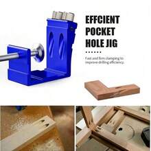 46PCS/Set Pocket Hole Jig Kit 15 Degree Woodworking Inclined Hole Jig Drive Adapter For Woodworking Angle Drilling Holes, Angle Carpentry Locator Jig - 46 Cái/Bộ - Xem 6