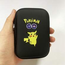 pokemon Nuovo contenitore portacarte Pokémon da 50 capacità, scatola di archiviazione con zip, album, custodia, confezione regalo per collezione di carte Pokémon, custodia nera per gioco di carte