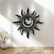 1pc Metal Sun, Moon And Stars Wall Art Decor - Easy To Hang For Living Room And Outdoor Spaces Room Decor Bedroom Decor Home Decor Wall Decor