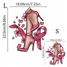 1/2/3 Stücke Mode Rosa Hochferse Hitzeübertragungsaufkleber - Blumenmuster DIY Aufkleber, für Kleidung, Taschen, Hüte, Kissen - waschbar, leuchtende Farben, perfekt für Enthusiasten