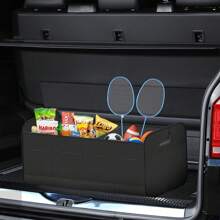 Car Trunk Organizer, Car Storage Organizer With 70L Large Capacity Waterproof Collapsible And 10 Pockets, 600D Oxford Polyester,Trunk Organizer For Any Car, Black