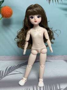 11.81 英寸可爱卡通动画脸毛绒娃娃 - 可拆卸关节、DIY 化妆、逼真的 3D 眼睛、可爱的 BJD 娃娃，适合生日、圣诞节、万圣节、新年礼物