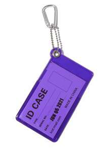 1 pieza Soporte transparente para tarjeta de autobús, protector de tarjeta de identificación/tarjeta de crédito, accesorio antiperder para mochila (tarjeta no incluida) para billetera de mujer, mini billetera, monedero, llavero de tarjetero