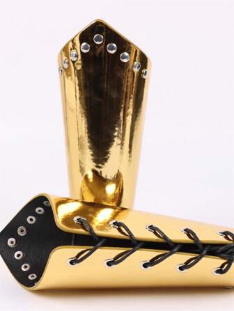 1pc Medieval Viking Wristbands Wrist Armor Bracers Theatrical Props Comfortable Knight Gold Gloves Hand Muffs Cosplay Costume Accessories Halloween