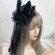 1 szt. Lolita Style Party Mini Hat, spinka do włosów Gothic Rose Edge, akcesorium do tańca scenicznego