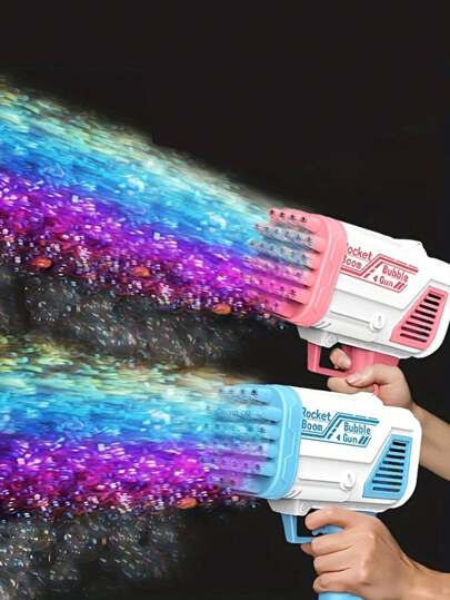 Máquina de bolhas elétrica de verão, brinquedo de pistola de bolhas portátil para crianças, acessórios para soprar bolhas ao ar livre (exceto pilhas e solução para bolhas)