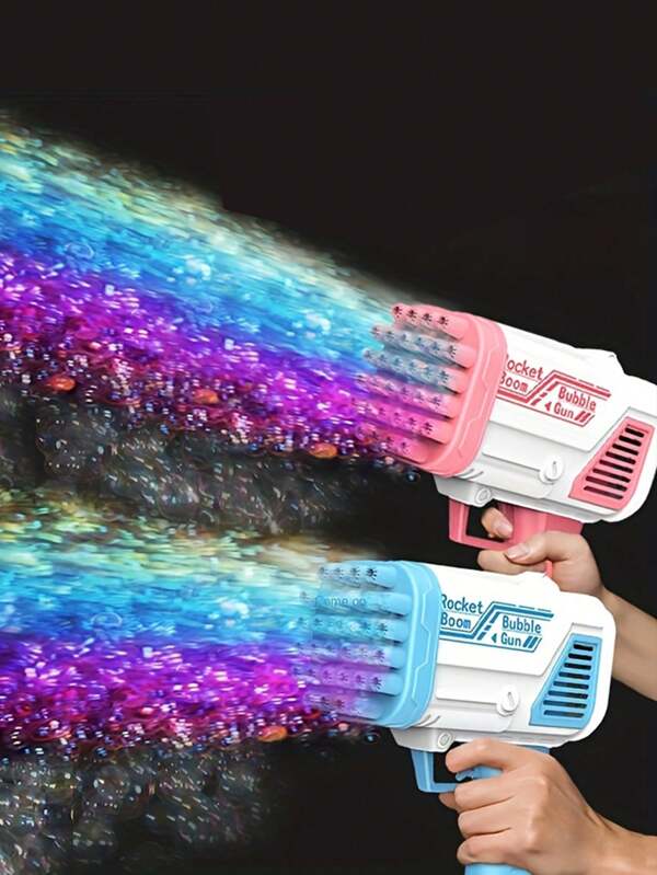 Summer Electric Bubble Machine, Handheld Bubble Gun Toy For Children, Outdoor Bubble Blowing Props (Excluding Batteries And Bubble Solution)