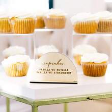 Placas de nombre de comida de buffet de madera, tarjetas de identificador de mesa de comedor, etiquetas de comida, tarjetas lindas de buffet, etiquetas de comida, letreros modernos de buffet, tarjetas de identificador de comida de buffet de boda - Multicolor - Ver 1