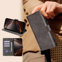 keyunfei 1pc Smartphone Protective Case, Grey, Card Slots, Multi-Card Slots, Push Card Hole, Wallet, Leather Stand, Buckle Flip Cover, Compatible With Apple 17/16/16E/15/14/13/12/11/Pro Max/Plus, Galaxy S25/S22/S21/20/S24/S23 Plus/Ultra/FE, A90/A80/A73/A72/A56/A55/A54/A42/A41/A36/A35/A26/A25/A16/A15/A05/A04, Note 12/11S/10S/9T/9S/13C/12C/9A, POCO X7/X5/X4/X3/M7/M4/M3/F7/F3/Y7A/X9B/X9A/X8B, Oppo Reno 7/6 Lite, Pixel 9A/9 Pr/7A, OnePlus N20/N20/CE3 - Grey - View 3