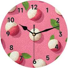 Wheat Fruit Vegetable Circular Wall Clock Silent Non-Ticking Battery Operated Clock Decor For Living Room Bathroom Kitchen Bedroom School 12 Inch - Color-29 - View 2