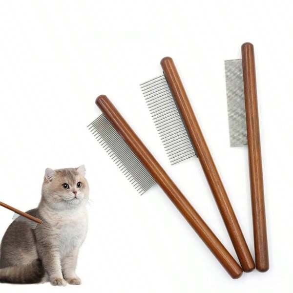 Cepillo para gatos,Cepillo de pelo largo para gatos, Peine de aguja para desenredar y eliminar el pelo suelto, Accesorio para mascotas, Peine antipulgas para mascotas