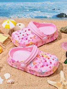 Sandalias transpirables informales y antideslizantes con perforaciones para niños - Rosa - Ver 4