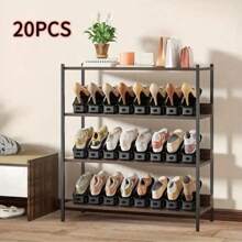 Adjustable Shoe Slots Organizer, Easily Stackable, Home Storage Solutions For Entryway, Hallway, Living Room, Bedroom, Bathroom