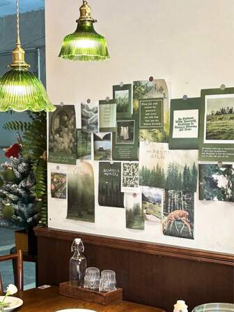 21pcs/Set (20pcs Decorative Cards + 1pc Self Adhesive Stickers), Scenery Pattern Wall Decoration Cards For Bedroom, Posters, Stickers, Wall Art, Spring Decoration Items Refresh Your Home, Rama Decoration Stickers Gifts Birthday Graduation, Wall Decor Suitable For Home, Dorm Room, Classroom Diy Wall Decoration, Living Room, Dining Room Room Decor