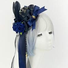 1 szt. Lolita Style Party Mini Hat, spinka do włosów Gothic Rose Edge, akcesorium do tańca scenicznego