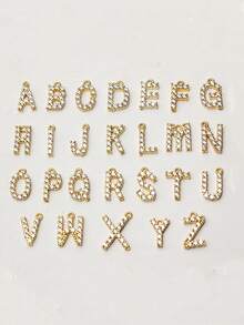 MECYLIFE 1pc Stainless Steel Cross Chain Letter Necklace, Minimalist Design For Women - Cross Chain + Letter - View 2