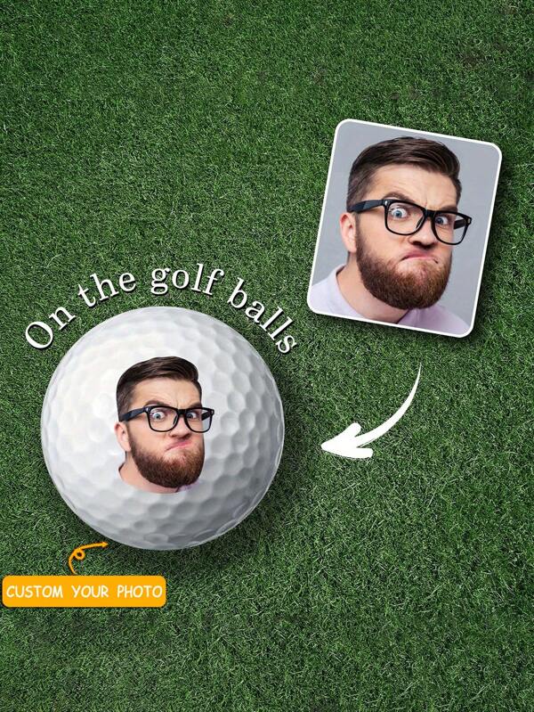 1pc Personalise Custom Photo Golf Balls, Customized Golf Balls With Photo, Golf Gifts For Men, Personalized Photo Golf Balls, Gift For Husband, Groomsmen Gift