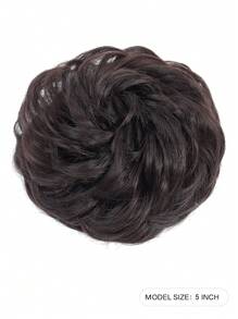 Synthetic Messy Bun Hair Pieces, Curly Wavy Bun Hair Band, Suitable For Women's High Bun Ponytail Hair Pieces