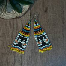 Brincos de Borla com Contas Feitos à Mão AHAYA, Estilo Boêmio Hippie com Miçangas, Brincos Pendentes com Contas de Vidro para Mulheres, Adequados para Uso Diário e Presentes de Festival para Meninas