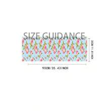 1pc/5pcs/7pcs Floral Art Print Polyester Table Runner With 6pcs Placemats - Polyester, Rectangle, Holiday Table Decor Cloth Runners, Home Decoration, Kitchen Dining Table Decor, Room Decor, Table Runners