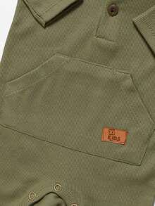 Baby Girls Jumpsuits - xanh quân đội - Xem 3