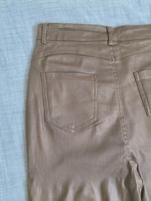 Women's Resin Elastane Pants - Marrón - Ver 4
