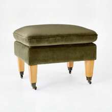 Talbert Ottoman Olive Velvet - Threshold™ Designed With Studio McGee: Plywood Frame, No Assembly, Spot Clean - Default - View 2