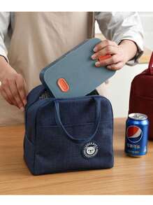 1 pezzo Borsa termica per il pranzo con motivo orso carino - contenitore termico per alimenti, borsa a tracolla impermeabile e portatile per scuola, ufficio, conservazione di cosmetici, gite al mare, forniture scolastiche, viaggi, scatola per il pranzo delle donne, picnic, campeggio, borsa frigo