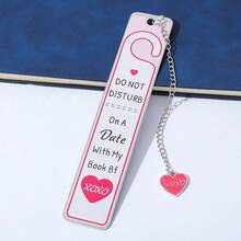 New Love Rose Design Stainless Steel Bookmark, Creative Book Boyfriend Reading Accessories, Perfect Gift For Your Lover, Valentine's Day Birthday Gift, Reading Accessories, Daily Office Supplies, Learning Stationery - Multicolor - View 6